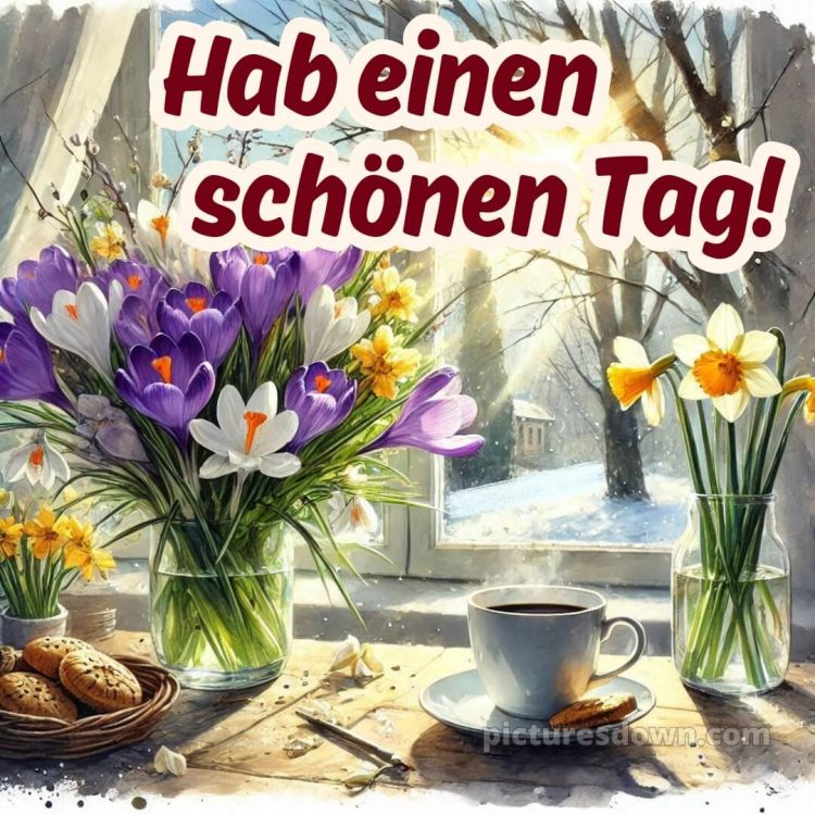 Wünsche dir einen schönen tag bild Strauß kostenlos