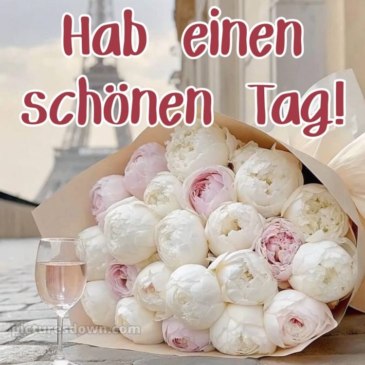 Einen schönen tag wünschen bild Pfingstrosen kostenlos