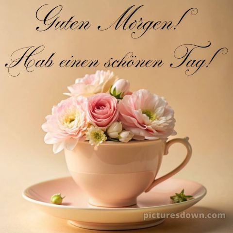 Guten morgen hab einen schönen tag bild Blumen kostenlos