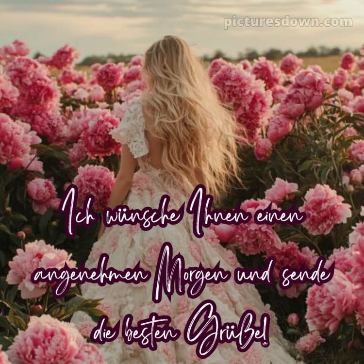 Guten morgen wünsche dir einen schönen tag bild Mädchen kostenlos