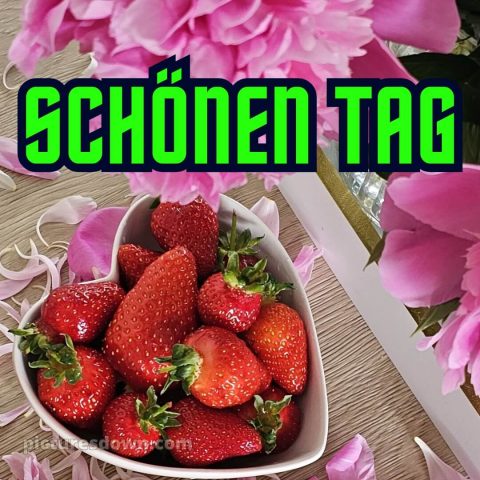 Hab einen schönen tag sprüche bild Erdbeeren kostenlos