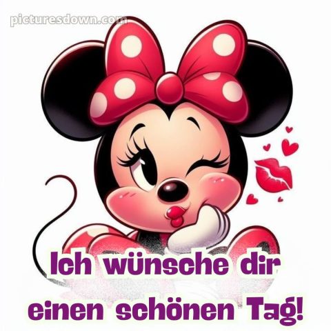 Ich wünsche dir einen schönen tag lustig bild Minnie Maus kostenlos