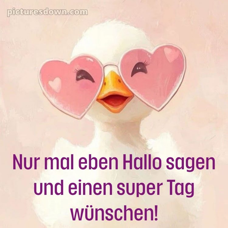 Ich wünsche dir einen schönen tag lustig bild Ente kostenlos