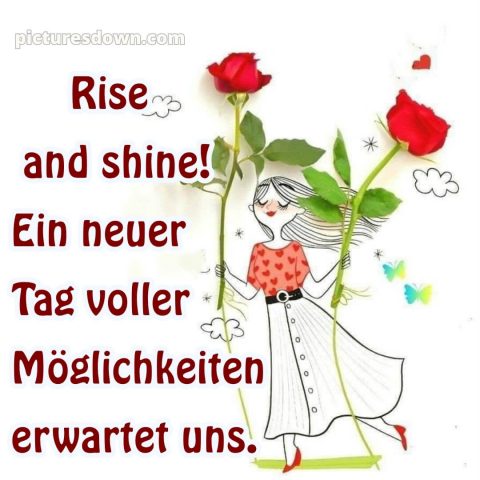 Lustig schönen tag bilder whatsapp bild Rosen kostenlos