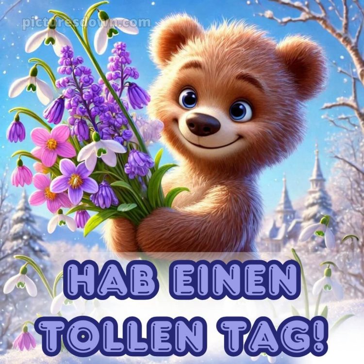 Schönen tag grüße kostenlos bild Bär kostenlos