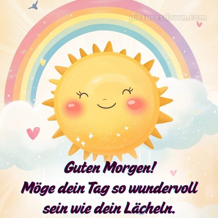 Spruch wünsche schönen tag guten morgen grüße für whatsapp bild Regenbogen kostenlos