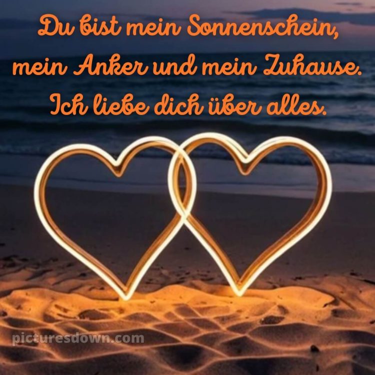 Bilder ich liebe dich bild Strand kostenlos