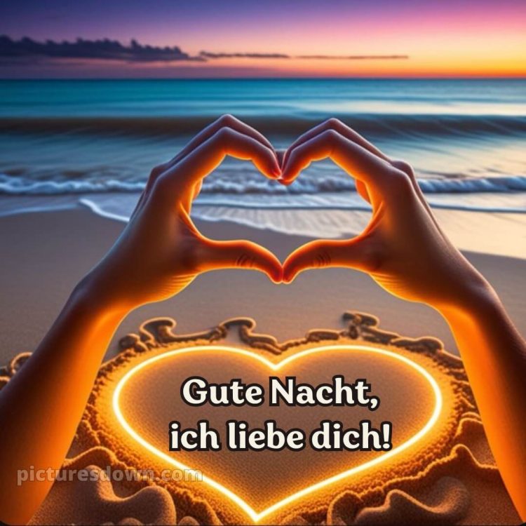 Gute nacht ich liebe dich bilder bild Strand kostenlos
