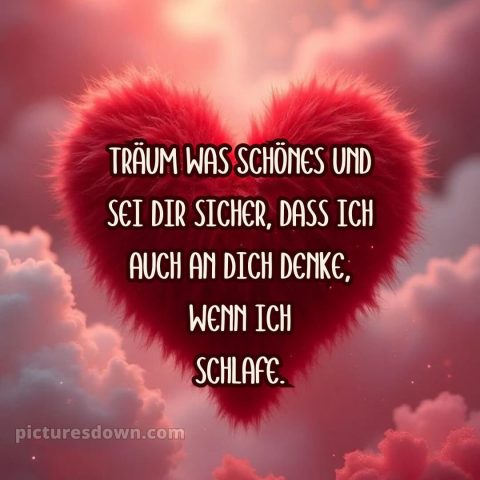 Gute nacht ich liebe dich bilder bild wuscheliges Herz kostenlos