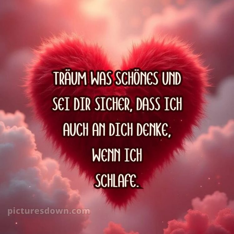 Gute nacht ich liebe dich bilder bild wuscheliges Herz kostenlos