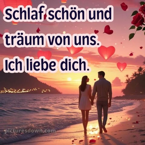 Gute nacht mein schatz ich liebe dich bilder bild Strand kostenlos