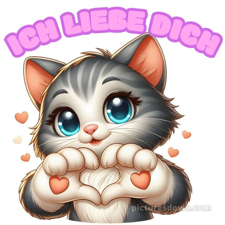 Ich liebe dich bilder bild Pfoten kostenlos