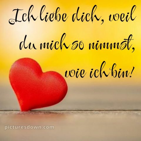 Ich liebe dich bilder mit herz bild Gelb kostenlos