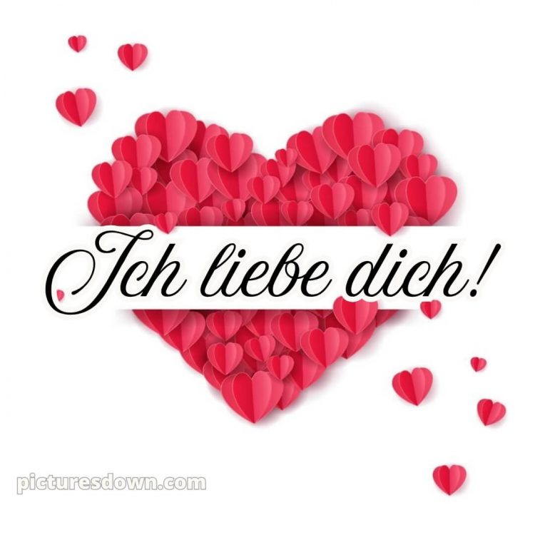 Ich liebe dich bilder mit herz bild Karte kostenlos