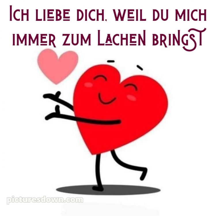 Ich liebe dich bilder mit herz bild Lächeln kostenlos