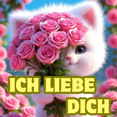 Ich liebe dich bilder romantisch bild Blumenstrauß kostenlos