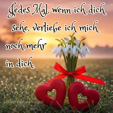Ich liebe dich bilder romantisch bild Schneeglöckchen kostenlos