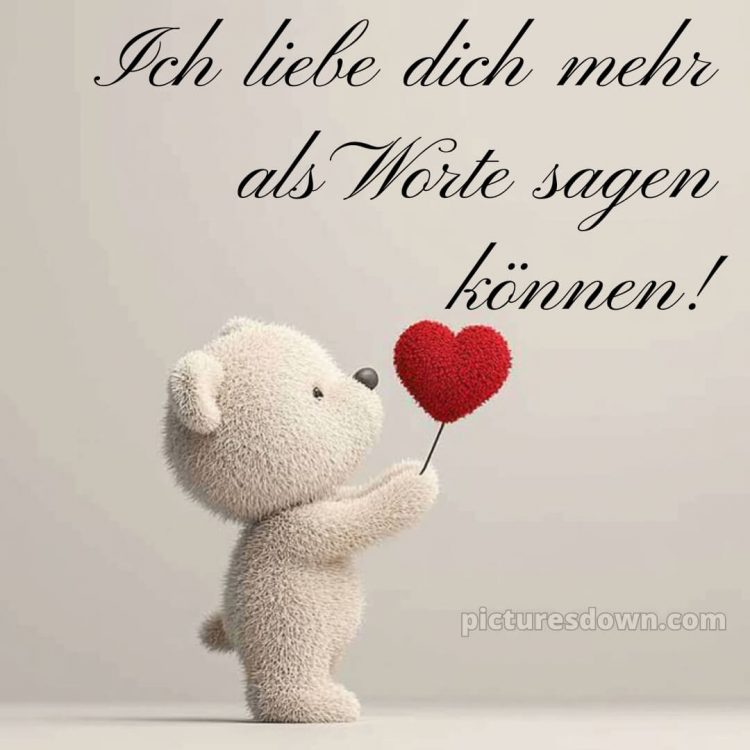 Ich liebe dich bilder süß bild Karte kostenlos