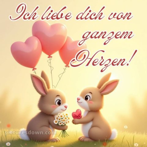 Ich liebe dich bilder süß bild Gras kostenlos