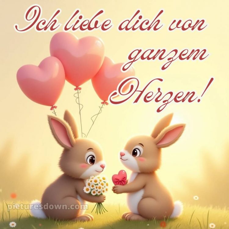 Ich liebe dich bilder süß bild Gras kostenlos