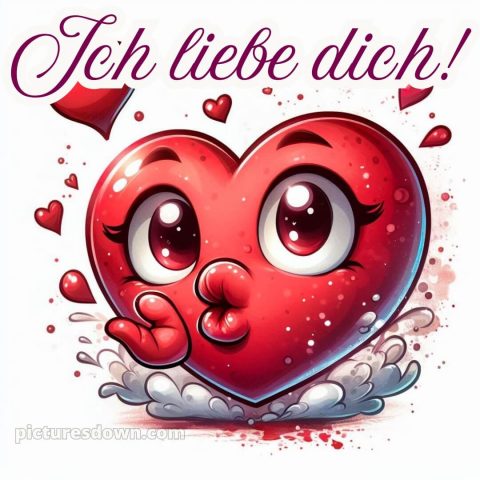 Ich liebe dich bilder süß bild Lippen kostenlos