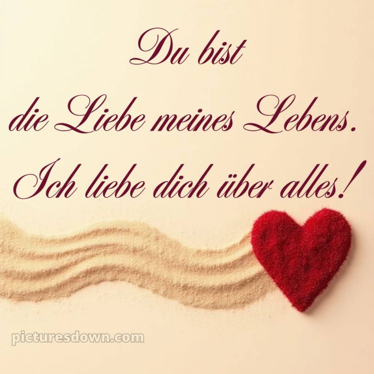 Ich liebe dich süße bilder bild Sand kostenlos