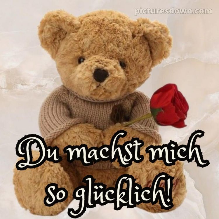 Ich liebe dich süße bilder bild Teddybär kostenlos
