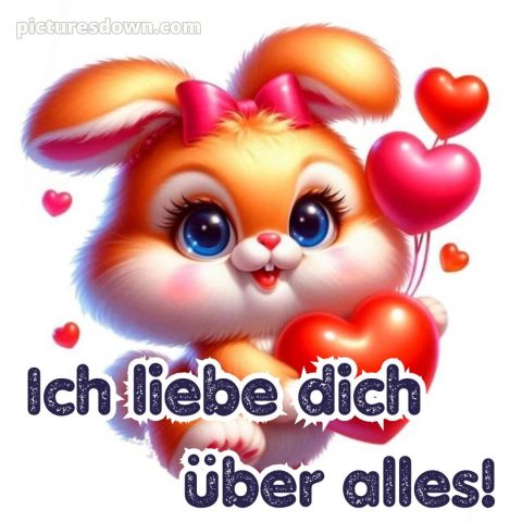 Ich liebe dich über alles bilder bild Häschen kostenlos