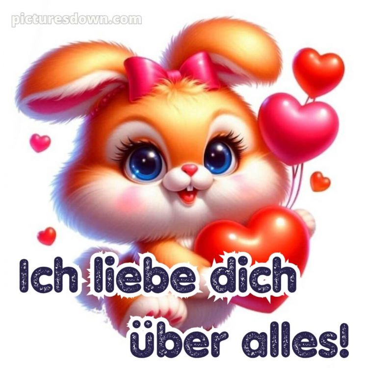 Ich liebe dich über alles bilder bild Häschen kostenlos