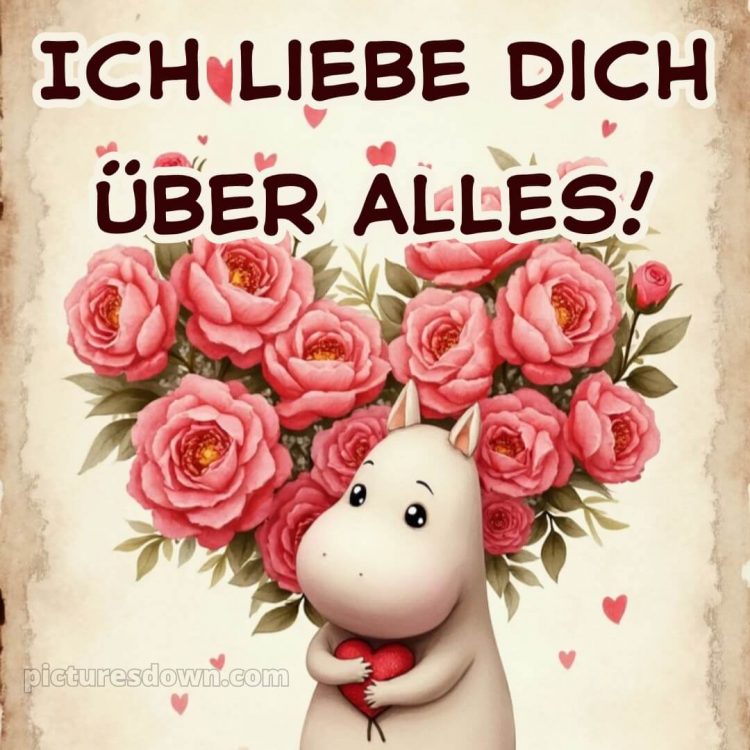 Ich liebe dich über alles bilder bild Bouquet kostenlos