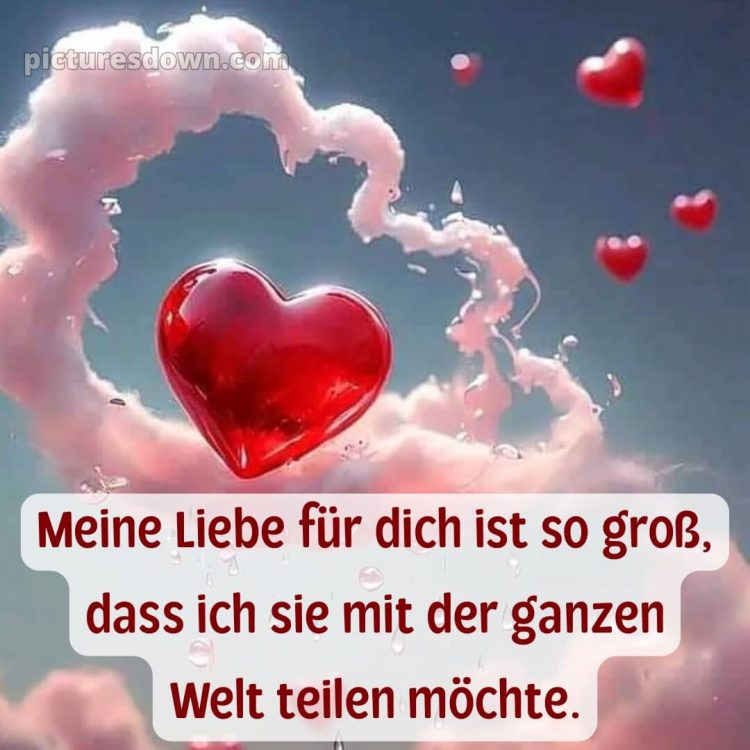 Romantische ich liebe dich bilder bild Wolke kostenlos