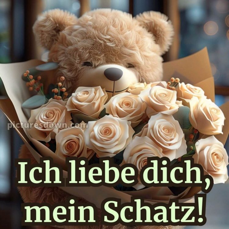 Romantische ich liebe dich bilder bild Blumenstrauß kostenlos