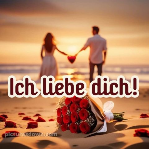 Romantische ich liebe dich bilder bild Strand kostenlos