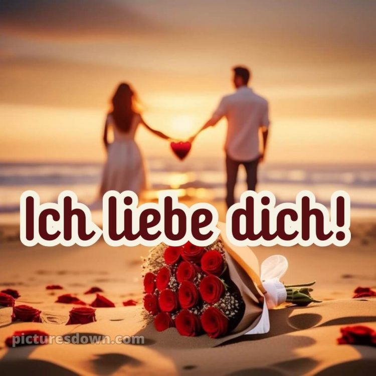 Romantische ich liebe dich bilder bild Strand kostenlos