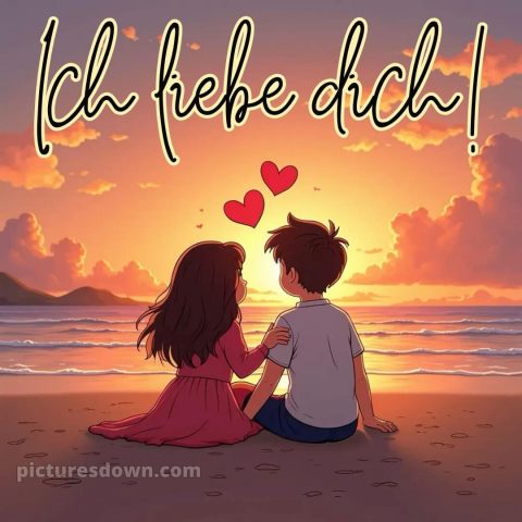 Romantische liebeserklärung ich liebe dich bilder bild Strand kostenlos