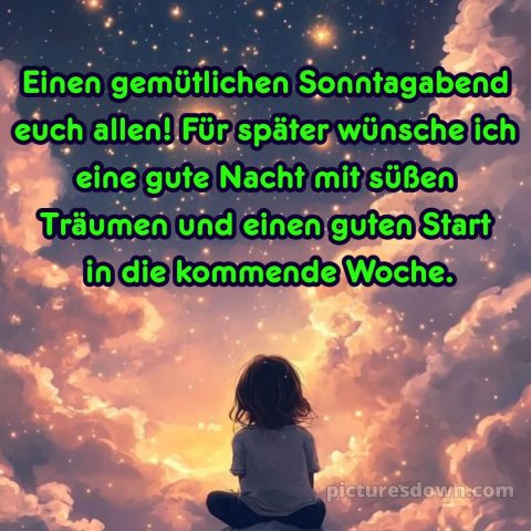 Schönen sonntag abend und später eine gute nacht bild 2 kostenlos