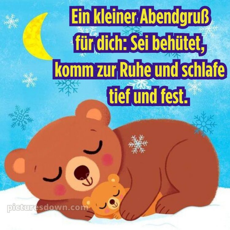 Ich wünsche dir einen schönen abend und später eine gute nacht herz bild 1 kostenlos