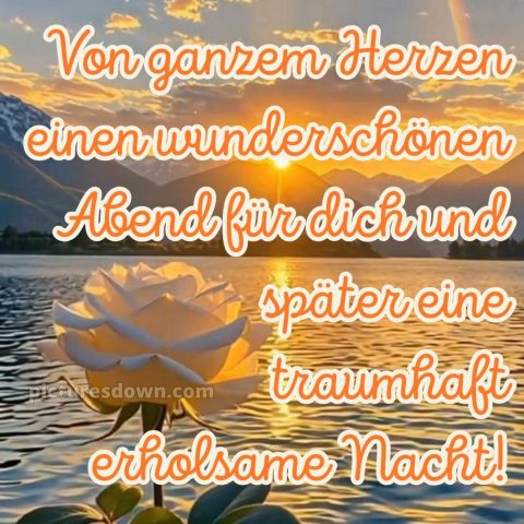 Ich wünsche dir einen schönen abend und später eine gute nacht herz bild 15 kostenlos