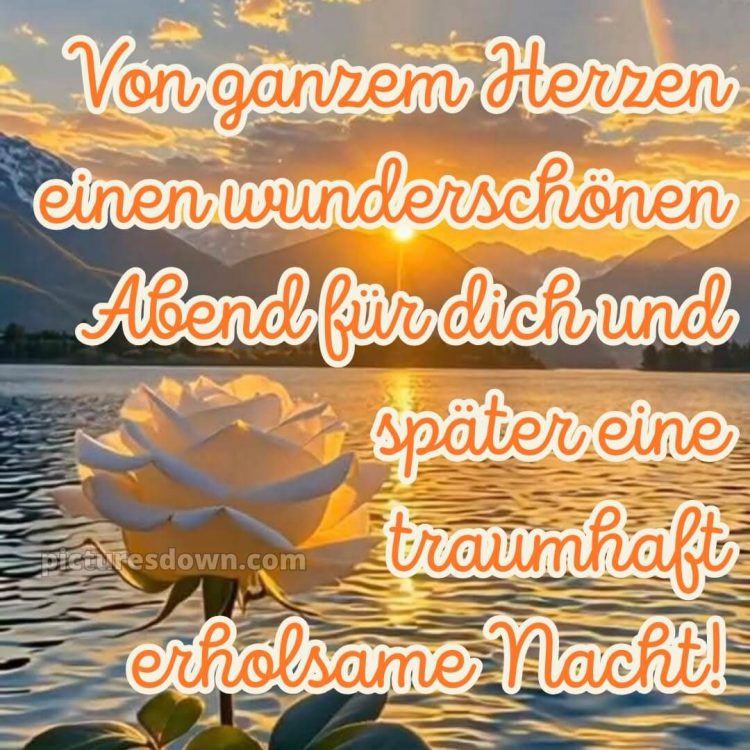 Ich wünsche dir einen schönen abend und später eine gute nacht herz bild 15 kostenlos